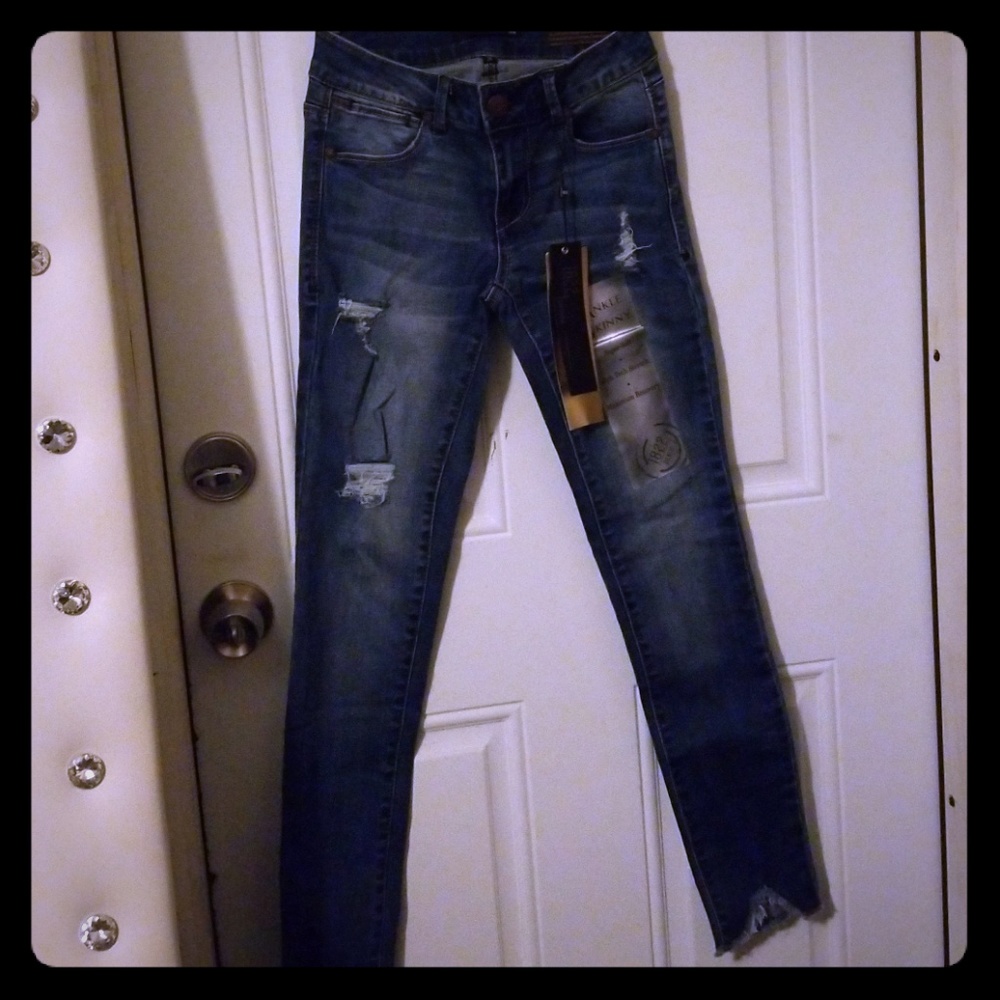 Distressed jeans